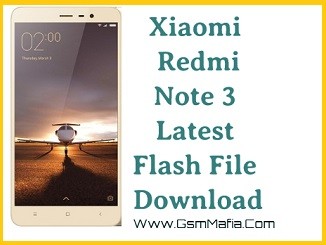 redmi note 3 flash file